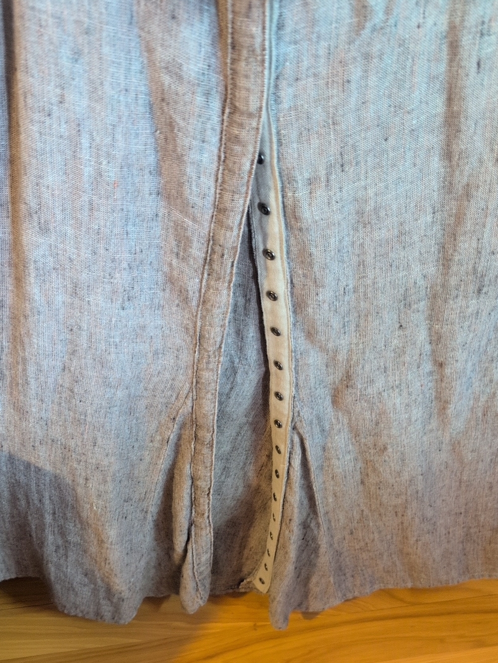 FLAX By Jeanne Engelhart Linen Snap Skirt - Picture 6 of 13